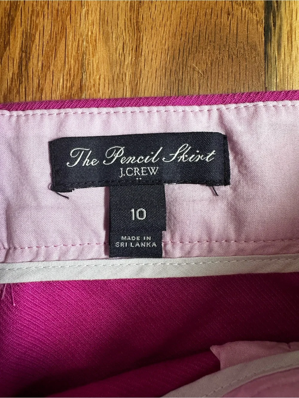 J. Crew Hot Pink Pencil Skirt with Pleat Detail